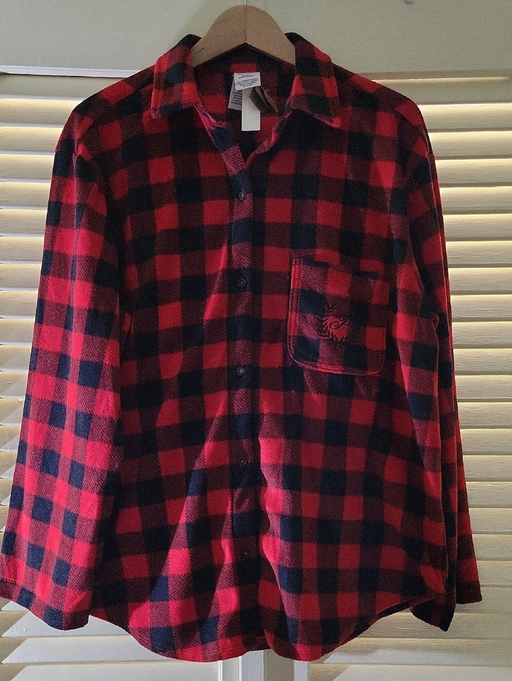 Women's Red and Black Buffalo Plaid Flannel Pajama Set By PINK